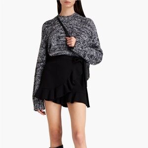 Red Valentino Ruffled Crepe Skort